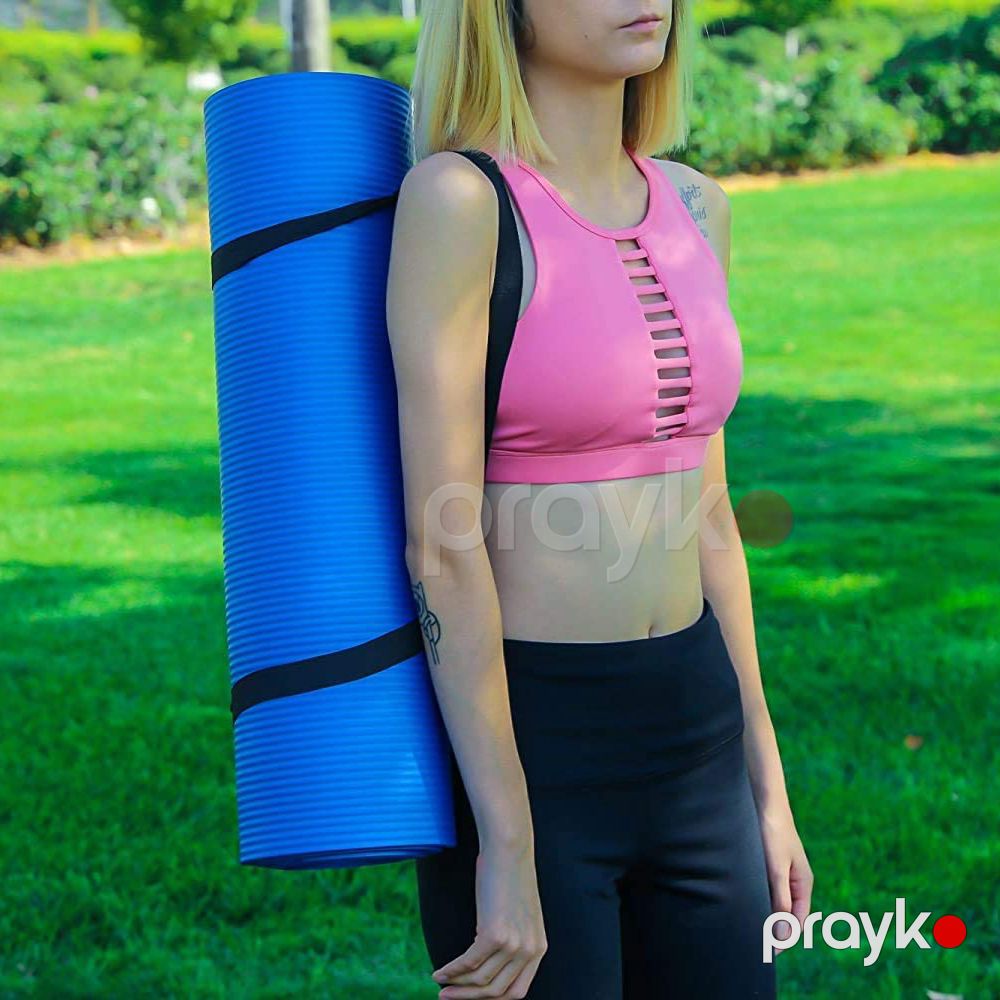 Yoga Pilates Fitness məşqləri üçün Yoga Matt 10 mm — Fitness və yoqa, Bakı (3)