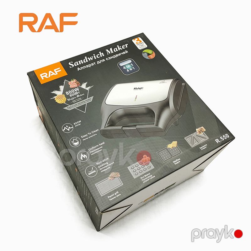 RAF Vaffle Sendviç Hazırlayıcı 4-ü 1 Arada Elektrikli Horishnitsa Sendviç Hazırlayıcı Toster Brüssel Vafli Hazırlayıcısı — Toster və vaflyasıcı, Bakı (7)
