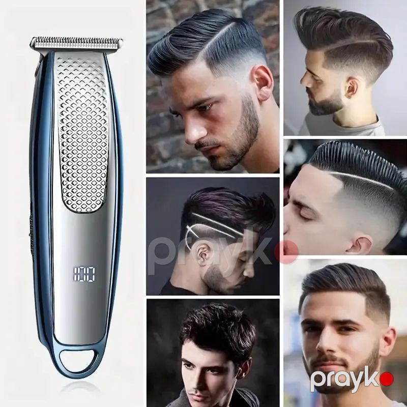 Geemy GM-6736 Trimmer USB Şarj Edilebilir LCD Dijital Ekranlı Profesyonel Kişi Saç Kəsici Saç Kesme Makası — Usturalar, trimmerler və epilyatorlar, Bakı (2)