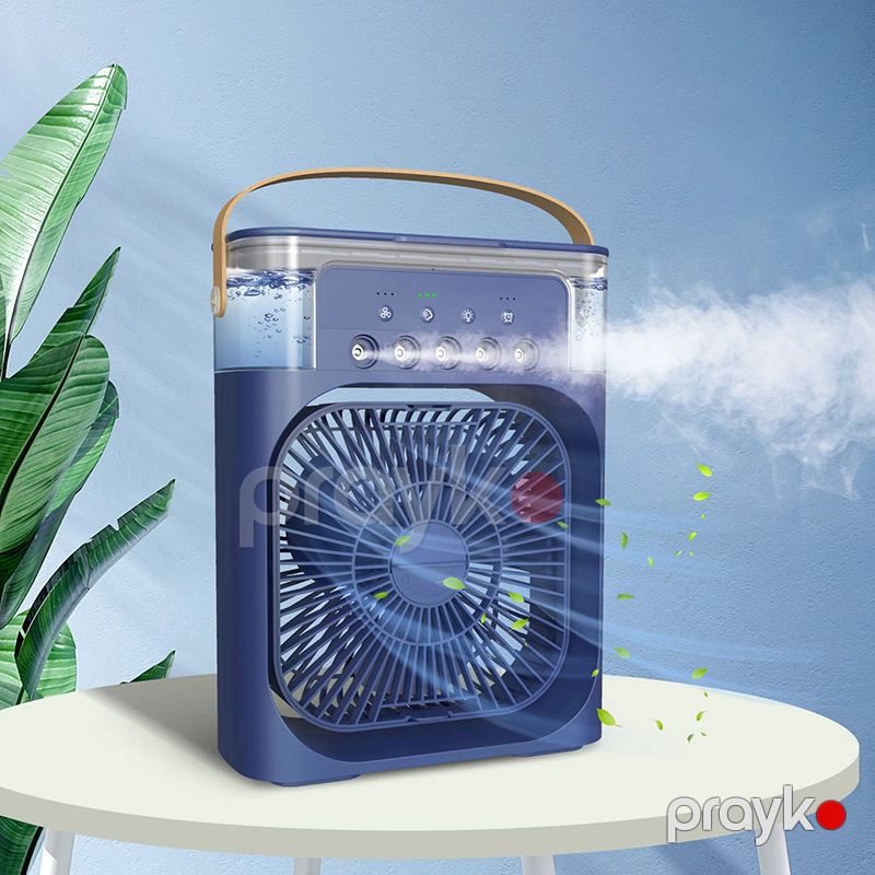 USB Buxarlı 3-ü 1-də Portativ Hava Nəmləndirici Perli Ventilyator Fan Mini Rengli Kondisioner — Ventilyatorlar, Bakı (4)