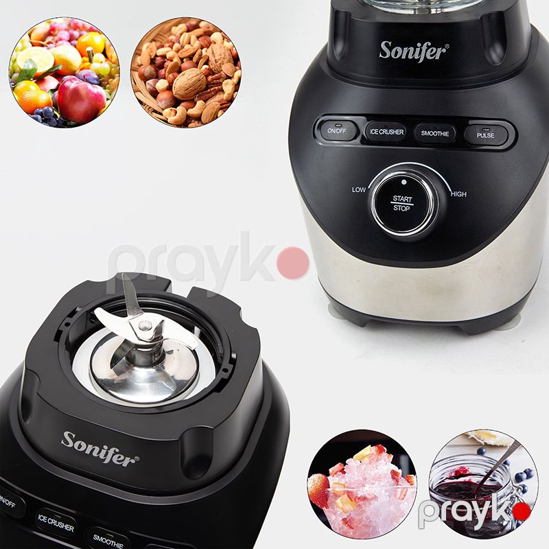 Professional Stasionar Blender Sonifer SF-8053 Şüşə Blender 1,8 l Yüksək Sürətli 6 Bıçaqlı Elektrikli Smoothie Blender — Blenderlər, xırdalayanlar və mikserlər, Bakı (5)
