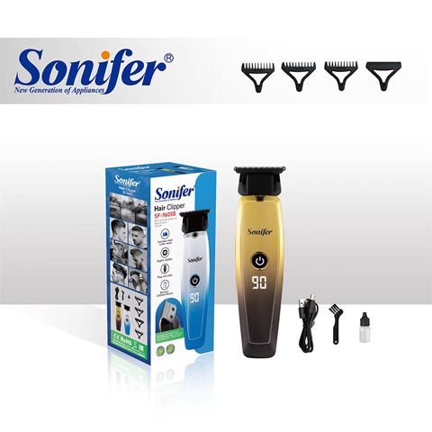 Sonifer SF-9605 Yeni Rəqəmsal Displey Rərdi İstifadə Üçün Kişi Saç Kəsiciləri 3 Saat Yüksək Güclü Barbrt Saç Təraş Maşını — Bakı