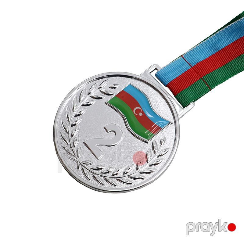 Bayraq Dizaynlı Idman Oyunları üçün Medal 1ci 2ci 3cü Yerler Üçün Qızıl Gümüş Bürünc Medal Milli — İdman, hobi, istirahət, Bakı (4)