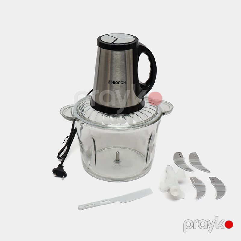 Bosch BS-888 Elektrikli Doğrayıcı Tərəvəz Ət Doğrayıcı Maşın 1500W Şüşə Metbəx Kombaynı 3l Tutuma Malik — Blenderlər, xırdalayanlar və mikserlər, Bakı (3)