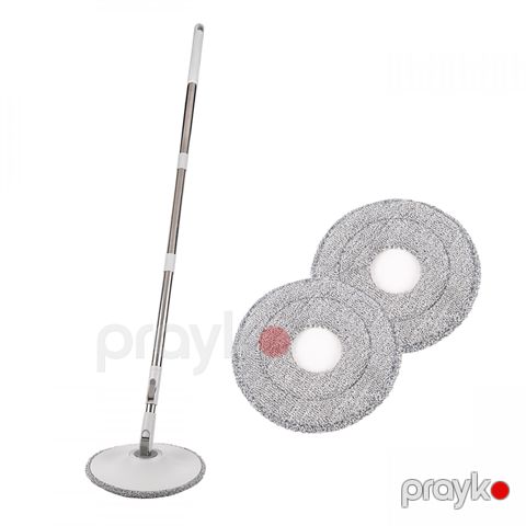 Yüksək Keyfiyyətli Fırlanan İkili Paspaslı Vedrə 5L Mikrofiber Parça Döşəmə Mopu 126 sm Paspas Dəsti — Bakı