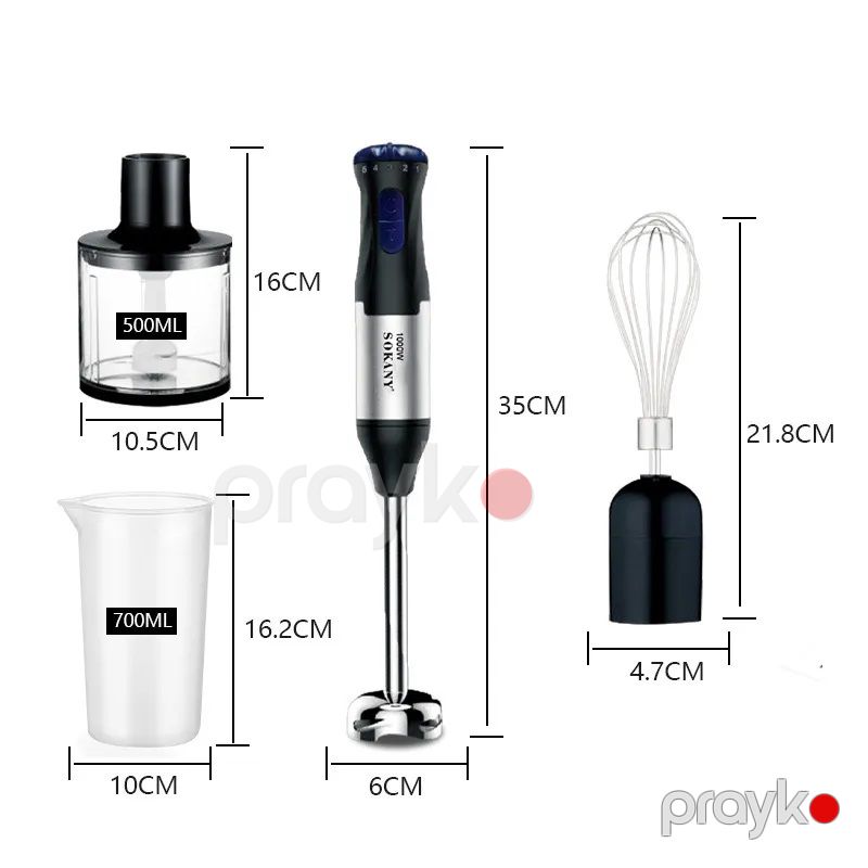 Yeni 4-ü 1-də Mətbəx Blenderi 1000W Gücündə Qida Prosessoru Smoothie Kuboku 304 Paslanmayan Polad Bıçaq — Blenderlər, xırdalayanlar və mikserlər, Bakı (6)