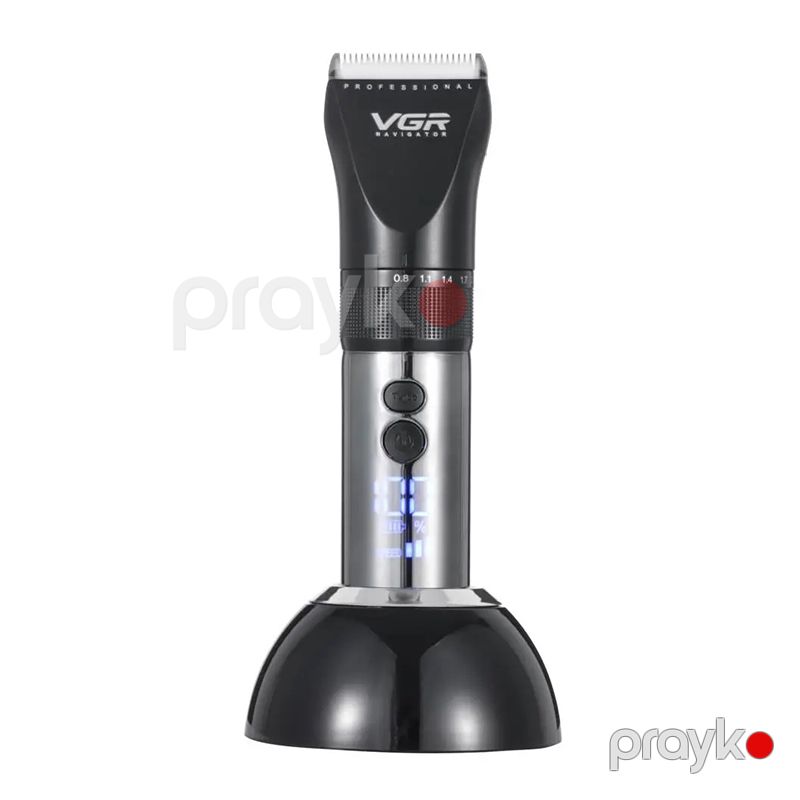 Yüksəsk Keyfiyyətli VGR V-049 Trimmer, LED Ekrana Sahib Kişi Üçün Saç Kəsmə Maşını Aşağı Səs Gücü Və Seramik Bıçaq — Usturalar, trimmerler və epilyatorlar, Bakı (3)