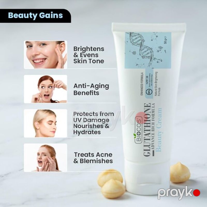 Biocos Glutathione Advanced Formula Beauty Cream – Ağardıcı və Dəri Tonunu Bərabərləşdirən Krem (50 q) — Gözəllik və səhiyyə, Bakı (3)