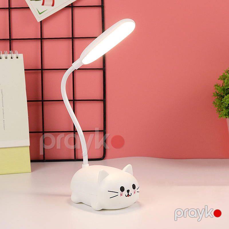LED Portativ Sevimli Pişik Gecə Lampası, Uşaqlar üçün USB Doldurula bilən Kiçik Stol Lampası — Mallar, Bakı (3)