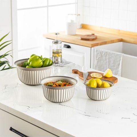 3lü Kasa Dəsti Müxtəlif Ölçüle Qab Dəsti 3 ədədli Kasa Dəsti — Tableware and kitchen accessories