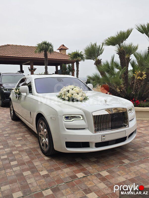 Rolls Royce white rolls royce ghost, 2020 il — Minik avtomobili icarəsi, Bakı (8)