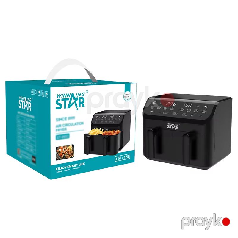 Winning Star ST-9692 Tutumlu Rəqəmsal Air Frey 1800W-2000W Elektrikli Ağıllı Hava Fritözü 10L Qızardıcı — Digər mətbəx texnikası, Bakı (6)