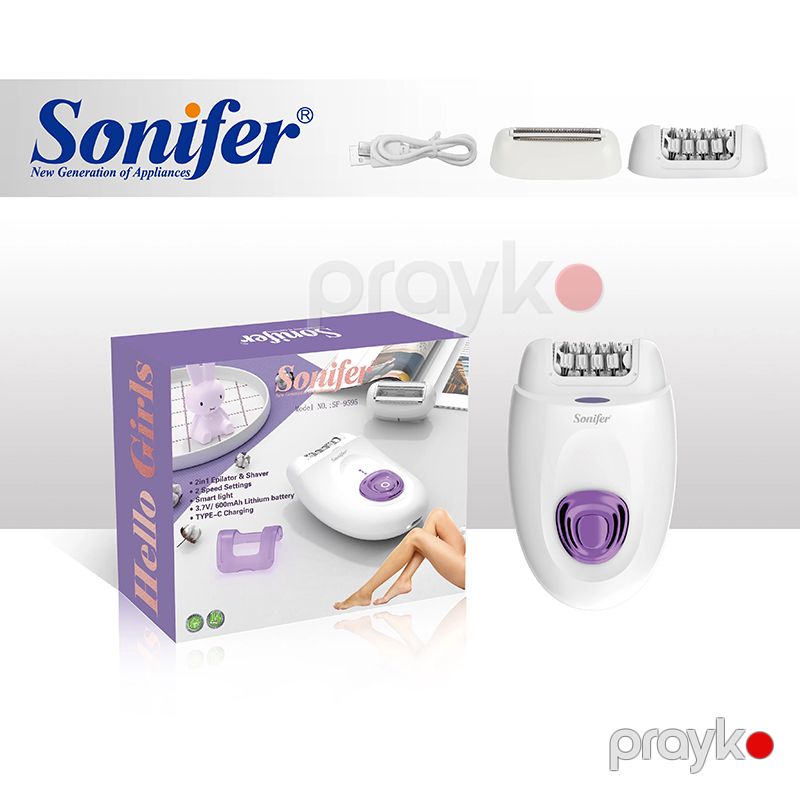 Sonifer SF-9595 2-si 1 Arada Elektrikli Bədən Epilyatoru Qadın Üçün Epilyator — Usturalar, trimmerler və epilyatorlar, Bakı (6)