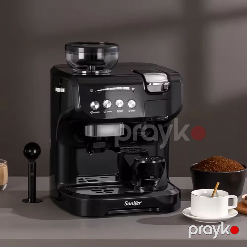 Sonifer SF-3570 Çoxfunksiyalı Qəhvə Maşını Yüksək Keyfiyyətli Kappuçino Espresso Kofe Hazırlayan Aparat 1450 W — Digər mətbəx texnikası, Bakı (2)