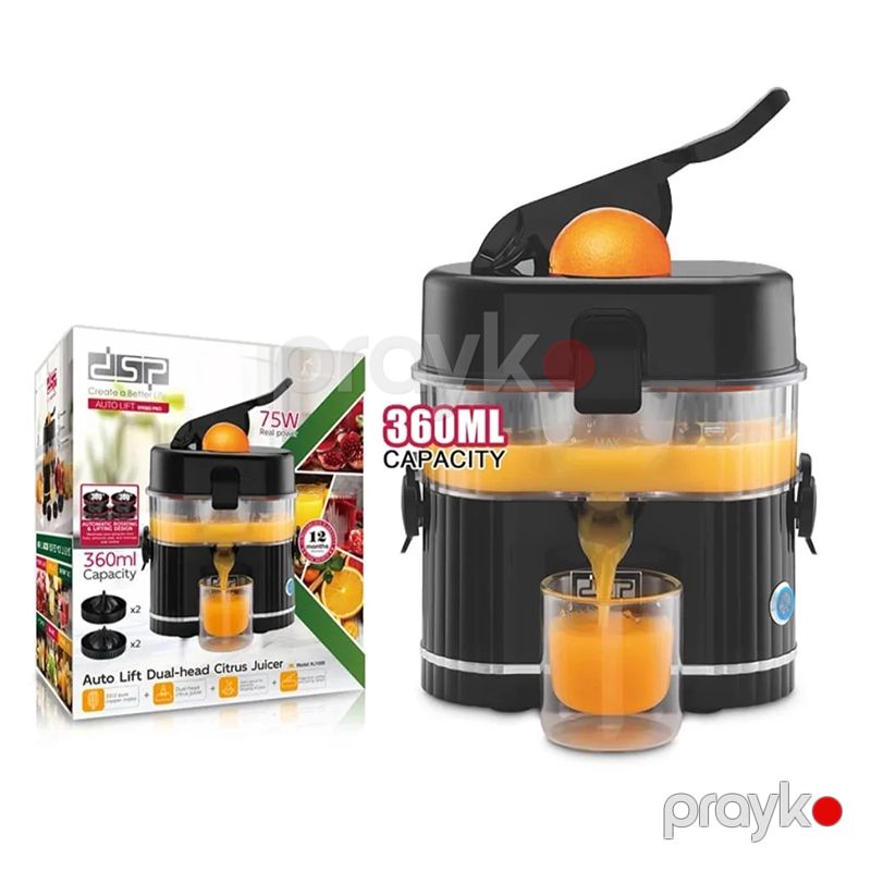 DSP Auto Lift Sitrus Şirəsi Sıxan – 800 ml Stəkan və Pulpa Filtrli İkiqat Konuslu Elektrikli Portağal Limon Şirəsi Sıxan KJ-1095 — Ev texnikası, Bakı (2)