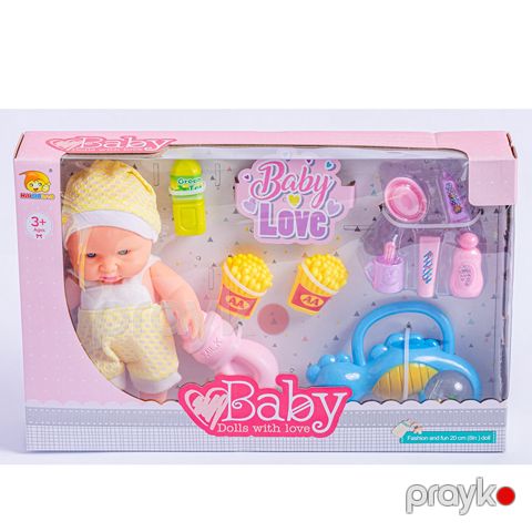 Baby Love Körpə Kukla Dəsti – Aksesuarlı Oyuncaq Seti — Bakı