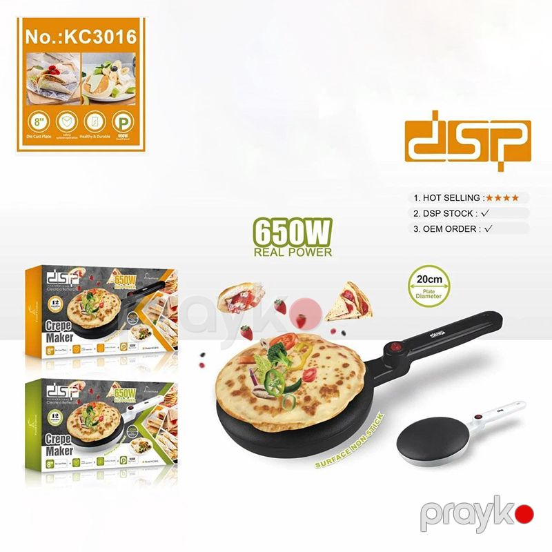Bilincik DSP Pancake Krep Hazırlayan KC3016 650W Gücündə Yapişmayan Örtüklü Krep, Pancake Hazırlayan Maşın — Toster və vaflyasıcı, Bakı (6)