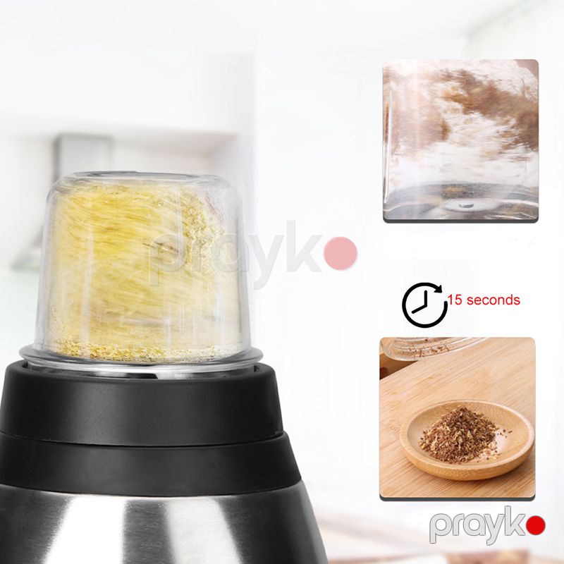2-si 1-də Professional Şüşə Mətbəx Blenderi 5Sürət Ayarlı 03L Üyüdücü Başlığı İlə Dayanıqlı Gümüş 1.5L Smoothie Blender Dəsti — Blenderlər, xırdalayanlar və mikserlər, Bakı (4)