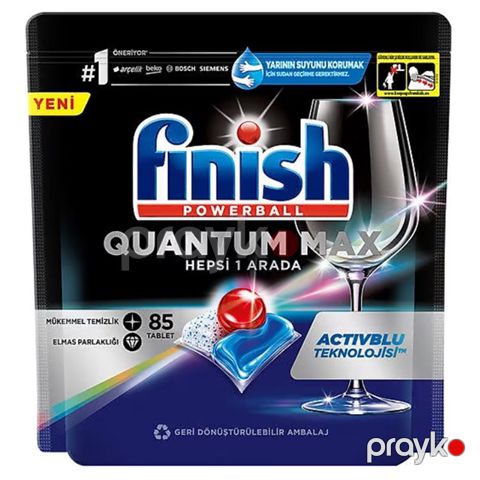Finish Quantum Max 85 Ədəd Qabyuyan Maşın Üçün Finish Tabletlər Bulaşık Makinesi Tableti — Bakı