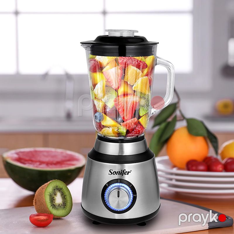 Sonifer SF-8097 Çoxfunksiyalı Standlı Blender Üyüdücü Başlıqlı Blender Mətbəx Blenderi 600 W — Blenderlər, xırdalayanlar və mikserlər, Bakı (2)
