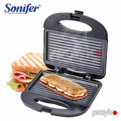Sonifer SF-6046 Kiçik Mətbəx Tosteri 220v Istiliyə Davamlı Qızardıcı Qril Toster Mini Sendviç Hazırlayıcı — Bakı