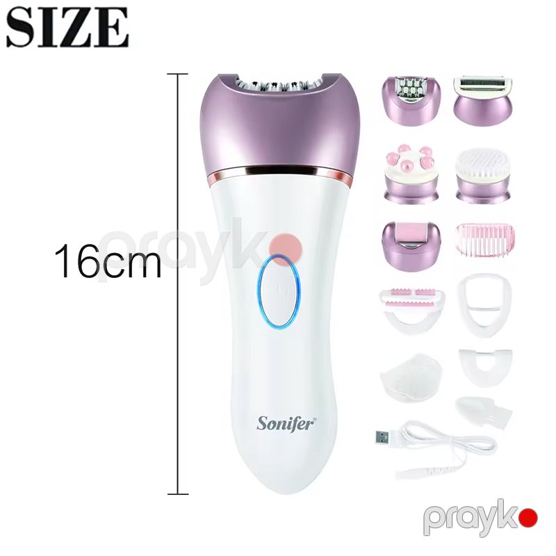 Sonifer SF-9565 Çoxfunksiyalı 5-i Bir Arada Epilyasiya Cihazı Suya Davamlı Professional Epilyator — Usturalar, trimmerler və epilyatorlar, Bakı (6)
