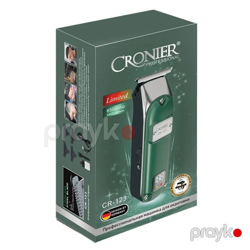 Cronıer Tənzimlənən Simsiz Peşəkar Saç Təraş Makası Metal Saç Düzəldici Güclü Elektrikli Saç Kəsmə Maşını — Usturalar, trimmerler və epilyatorlar, Bakı (6)