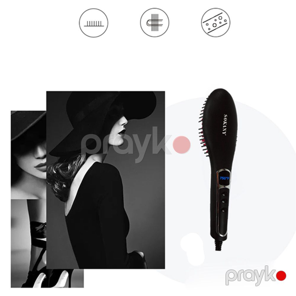 Sokany HS-053 Professional Elektrikli Saç Düzləşdirici Daraq — Fən, Bakı (5)