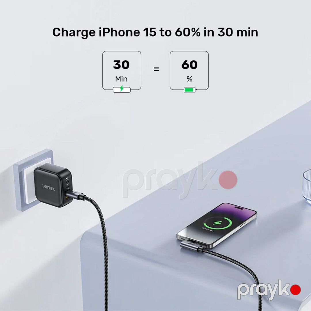 Unitek 100W Usb-c kabel — 90° bucaqlı şarj kabeli — Periferik cihazlar, Bakı (6)