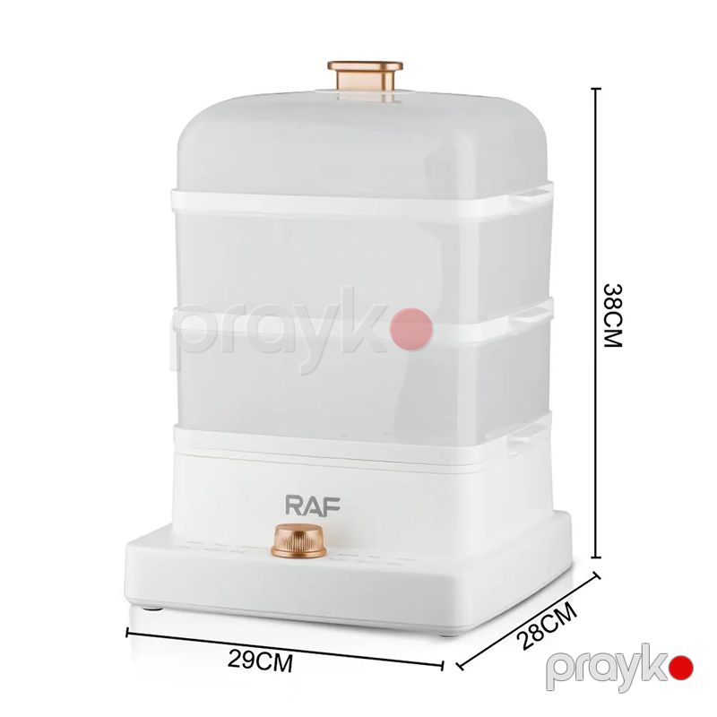 RAF R.5238 3 Qatlı Elektikli Tərəvəz Bişirici 1200W Gücündə Çoxfunksiyalı Buxar Qazanı 4L Buxarlı Tərəvəz Bişirici — Qablar və mətbəx əşyaları, Bakı (5)