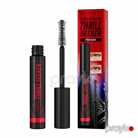 Kirpiklər üçün tuş Rimmel London Wonder Volume Thrill Seeker 004 Pitch Black 8 ml — Bakı