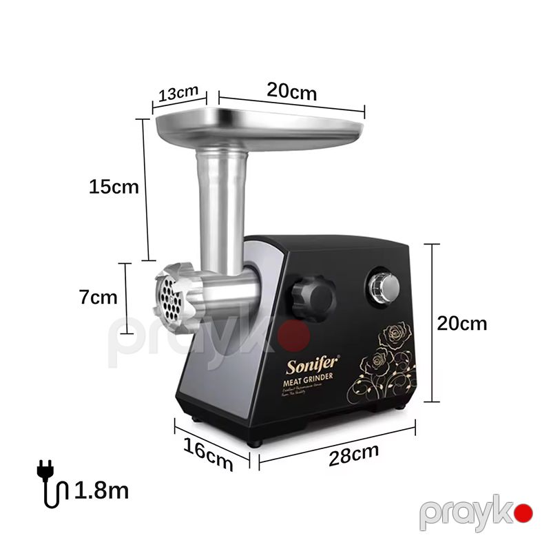 Sonifer SF-5002 Yüksək Keyfiyyətli Elektrikli Ətçəkən Maşın Yüksək Güclü 1200W — Digər mətbəx texnikası, Bakı (6)