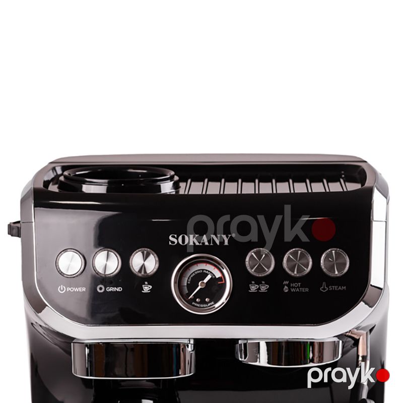 Sokany SK-6866 Çoxfunksiyalı Elektrikli Kofe Maşını Kappuçino Espresso Kofe Hazırlayan Aparat 1560 W — Digər mətbəx texnikası, Bakı (6)
