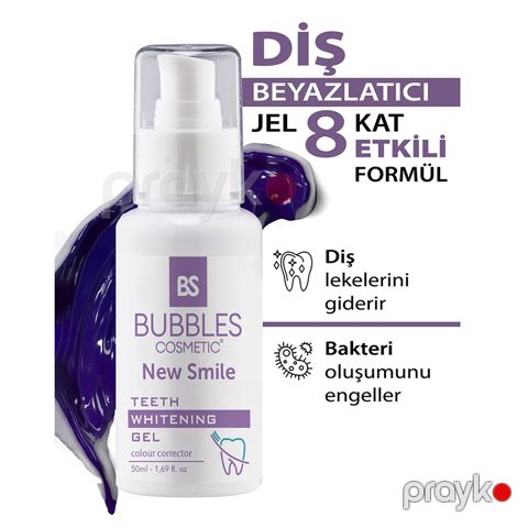 Bs Bubbles Cosmetik Diş Ağardıcı Gel Mükəmməl Gülüş Üçün 8 Dəfə Effektiv Formula 50ml Agardıcı Diş Məcunu — Bakı