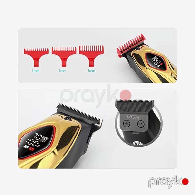 VGR V-945 Trimmer Professional Saç Kəsmə Maşını Elektrikli Saç Kəsmə Aləti LED Ekranlı Simsiz Trimmer — Usturalar, trimmerler və epilyatorlar, Bakı (5)