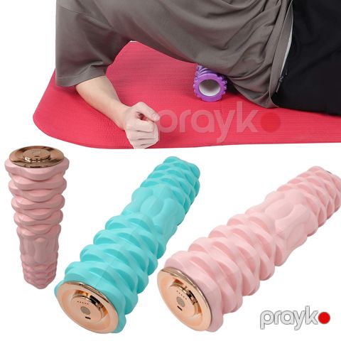 Vibrasiyalı Köpük Roller 35 sm Fitnes Çarxı Vibrasiyalı Əzələ masajçısı Yoga Pilates üçün Tətik Nöqtəsini Silinder — Bakı