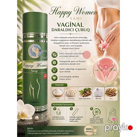 Happy Women Sami Vaginal Daraldıcı Çubuq – Qadın İntim Baxımı üçün Gigiyenik Dəst — Bakı