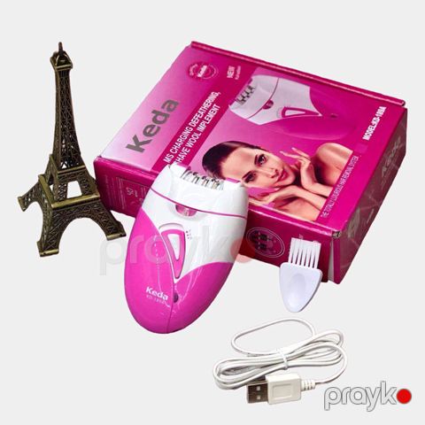Qadın Epilyatoru Keda KD-189A Bütün Ayaq, Qol, bədən və Bikini Üçün Effektiv LED Epilyasiya Cihazı Pink — Bakı