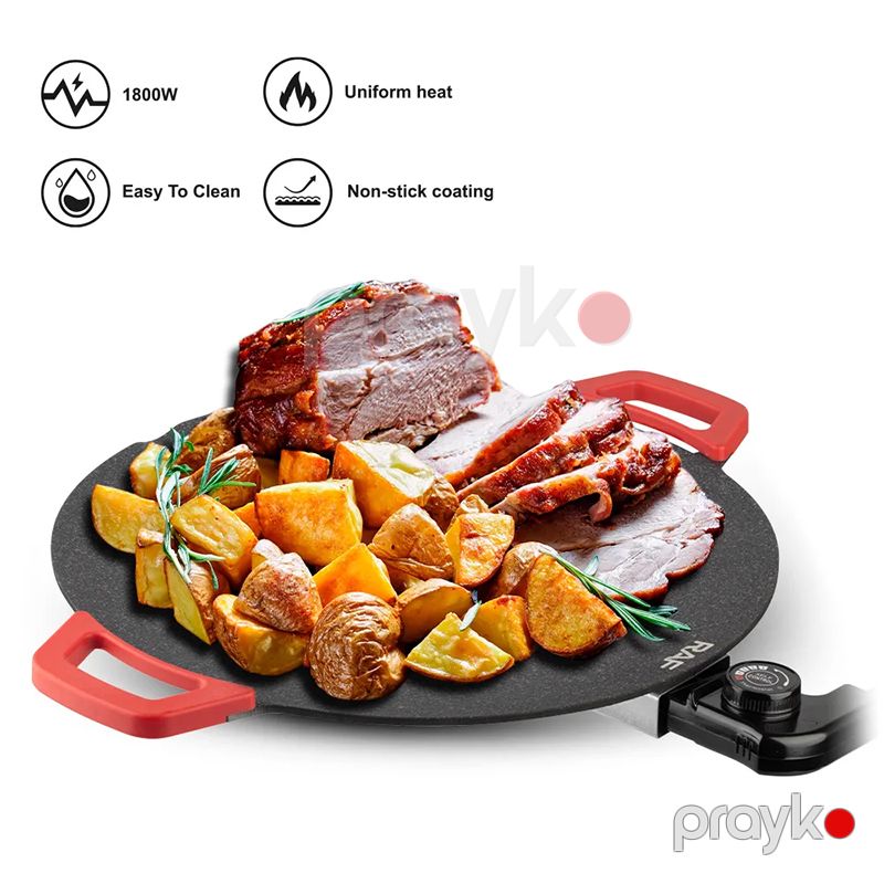 Elektrikli Biftek Barbekü Qrili Hazırlayıcı Tava Qeyri-Yapışmayan Polad Saç Tava RAF Teppanyaki Qrill Qazanı R.5304 — Qablar və mətbəx əşyaları, Bakı (3)