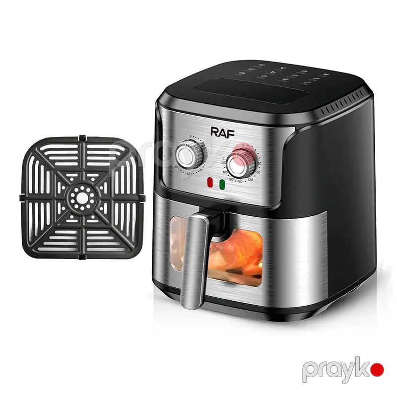 RAF R.5329 6.8L Tutuma Malik Gümüş Air Fryer 1600W Müasir Dizayna Sahib Çoxfunksiyalı Hava Fritözü 4.2Kq — Digər mətbəx texnikası, Bakı (6)