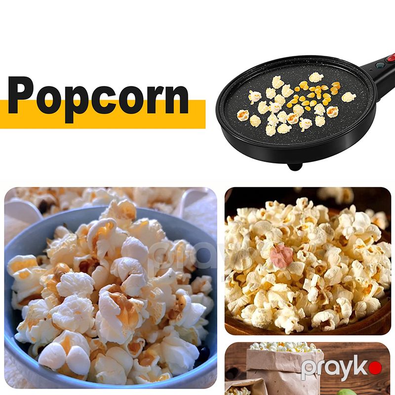 Sonifer SF-3046 3-ü 1-də Çoxfunksiyalı Mərmər Popkorn Pancake Yumurta Hazırlayan Tava Elektrikli Yüksək Keyfiyyətli Popkorn Tavası 800W — Digər mətbəx texnikası, Bakı (6)