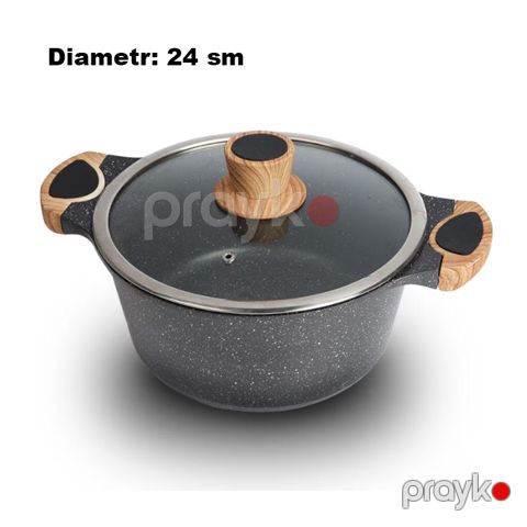 Honhey HH-CERTG24 Qazan 24 Sm Diametr Aluminium Qazan Tutum 4.2 L — Bakı