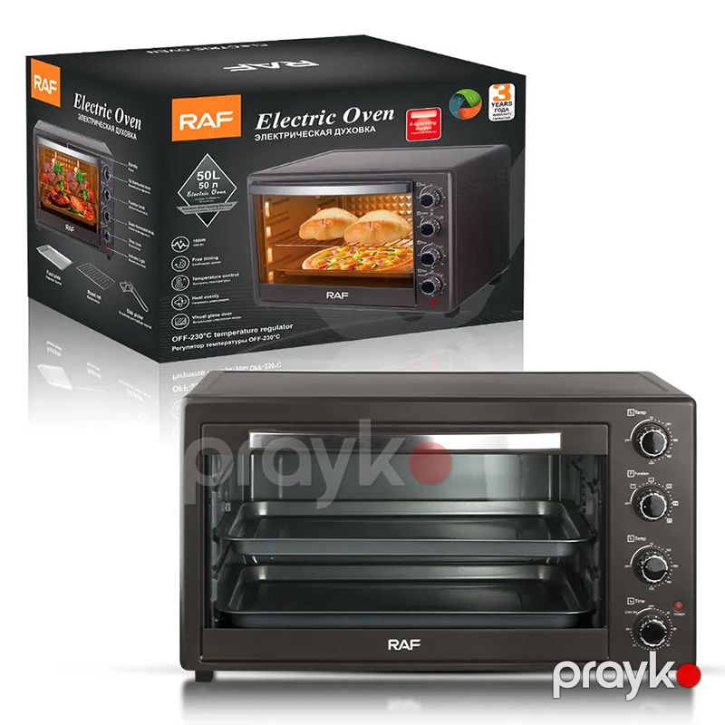 Elektrik Mətbəx Sobası Pizza, Tort, Çörək Üçün Çox Funksiyalı Peşəkar Soba Konveksiya Diskli 1600 Vt Gücündə Elektrikli Fırın — Soba və qrillər, Bakı (7)
