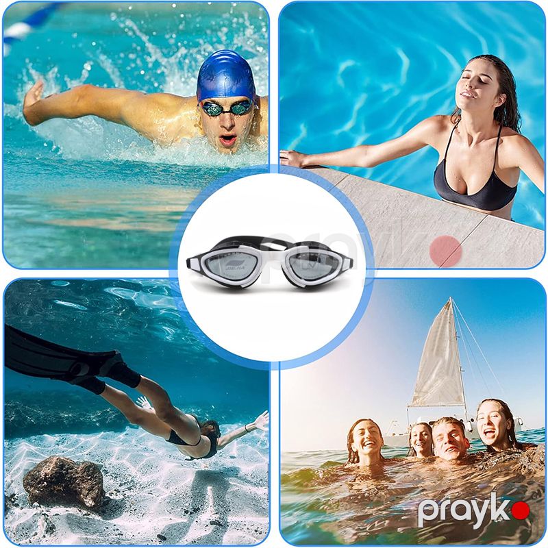 Jıejıa UV Fluent Rəngli Böyüklər Üçün Üzgüçülük Eynəyi Geniş Bucaq 180 Dərəcə Burun Körpüsü Dizaynı — İdman, hobi, istirahət, Bakı (5)