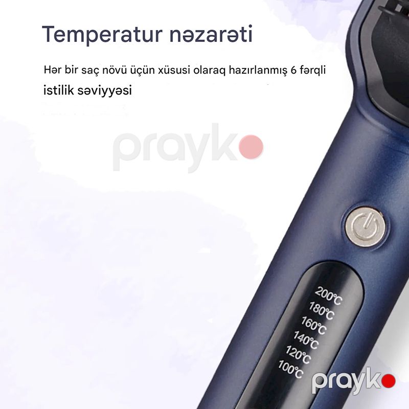 Kumtel HHSB-01 Çoxfunksiyalı Elektrikli Saç Düzləşdirici Fen Daraqlı Fen — Fən, Bakı (4)
