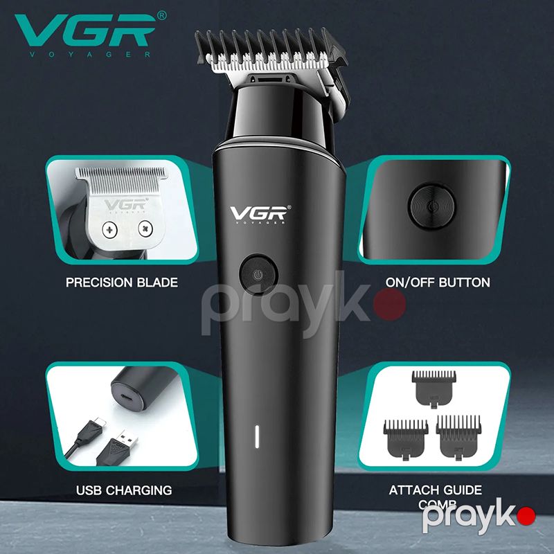 VGR V-933 Professional USB Şarj Edilən Saç Təraş Maşını Kişilər üçün Elektrik Simsiz Trimmer — Usturalar, trimmerler və epilyatorlar, Bakı (6)