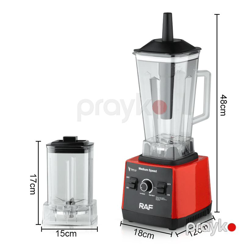 RAF R.2840﻿ - Blender, 2400W Güc, 2.5L Plastik Qab, 15 Sürət Seçimi, Mexaniki İdarəetmə, Buz Doğrama və Qarışdırma Funksiyalı Kokteyl Aparatı — Blenderlər, xırdalayanlar və mikserlər, Bakı (4)