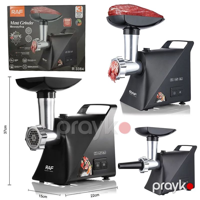 Ətçəkən RAF R3364 Ət Doğrayan 1000w Elektrikli Ət Maşını Güclü kolbasa əlaveli Ətmaşını 1,3 at Gücü — Digər mətbəx texnikası, Bakı (5)