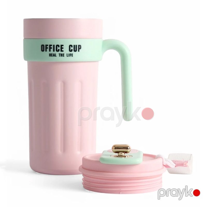 Office cup Dəmir termos 600ml Heal the life termos qab Tutacaqlı Qəhvə termosu — Termos və termoş, Bakı (4)