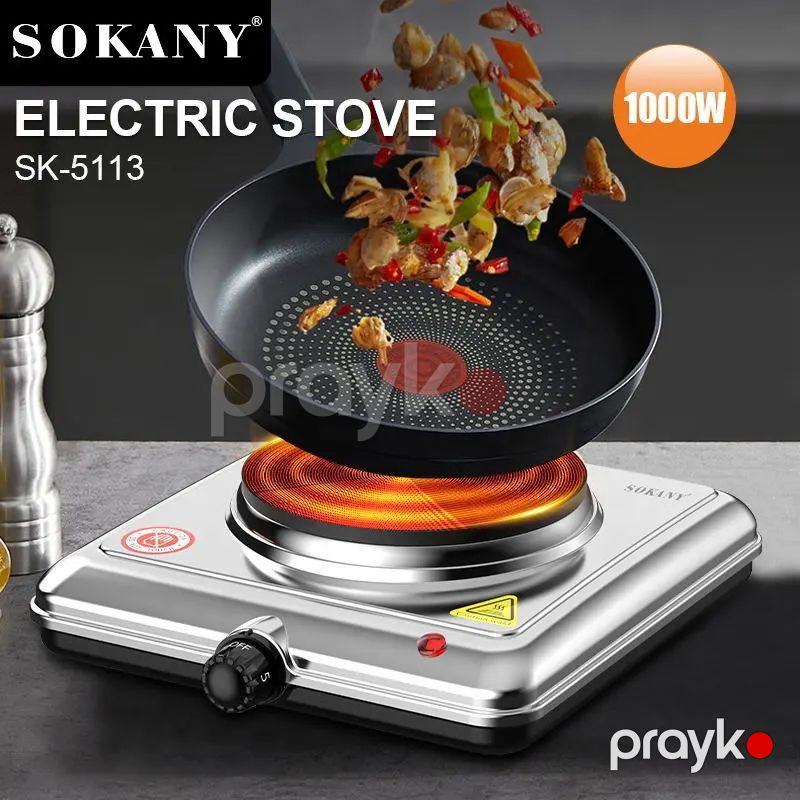 Sokany SK-5113 Elektrikli Soba Paslanmaz Polad Plitə Qızdırıcı 1000W — Plitələr, Bakı (5)